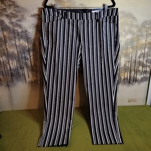 Worthington Ankle Chino Petite Pinstripe Taper Skinny Business Slacks NWT
